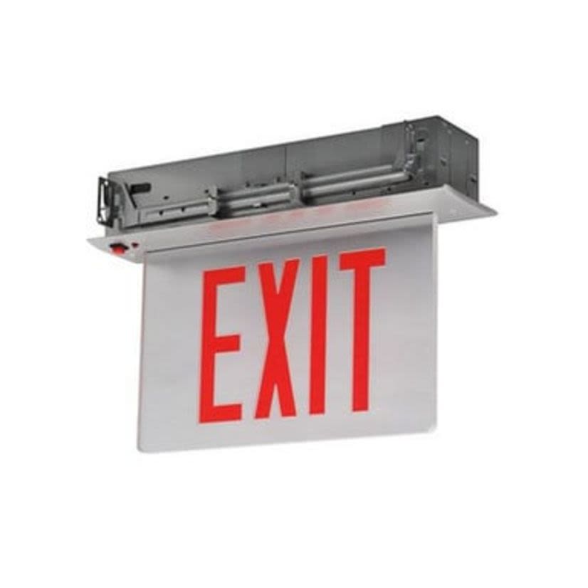 Lithonia Lighting BE W R UM M2 BE Series Indicator Exit Sign, 120 to 277 V, EXIT Legend